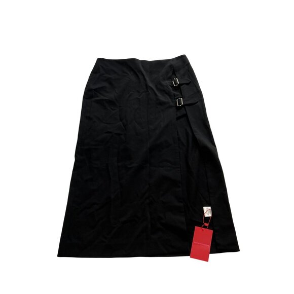 DEBUTE The Caroline Kilt Skirt in Black - Picture 1 of 4